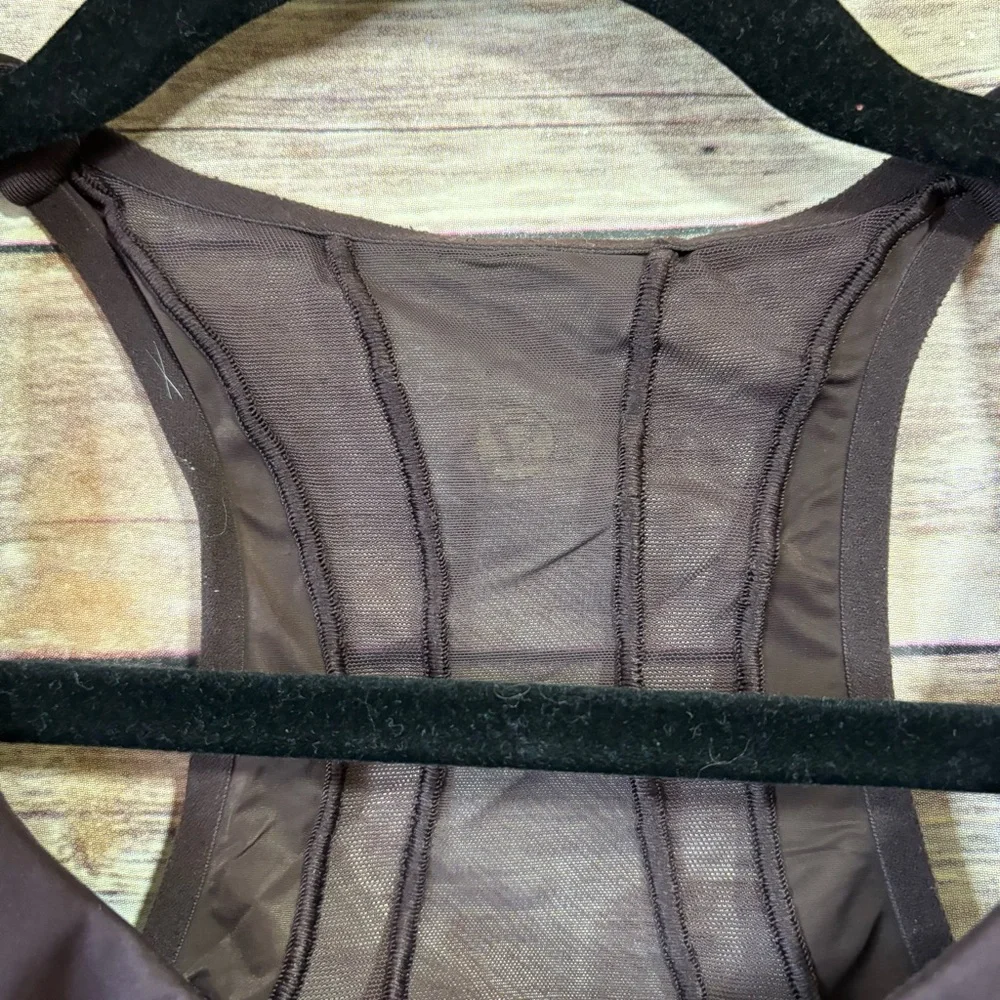 Sheer back Lululemon bra Size 4 Brown Color